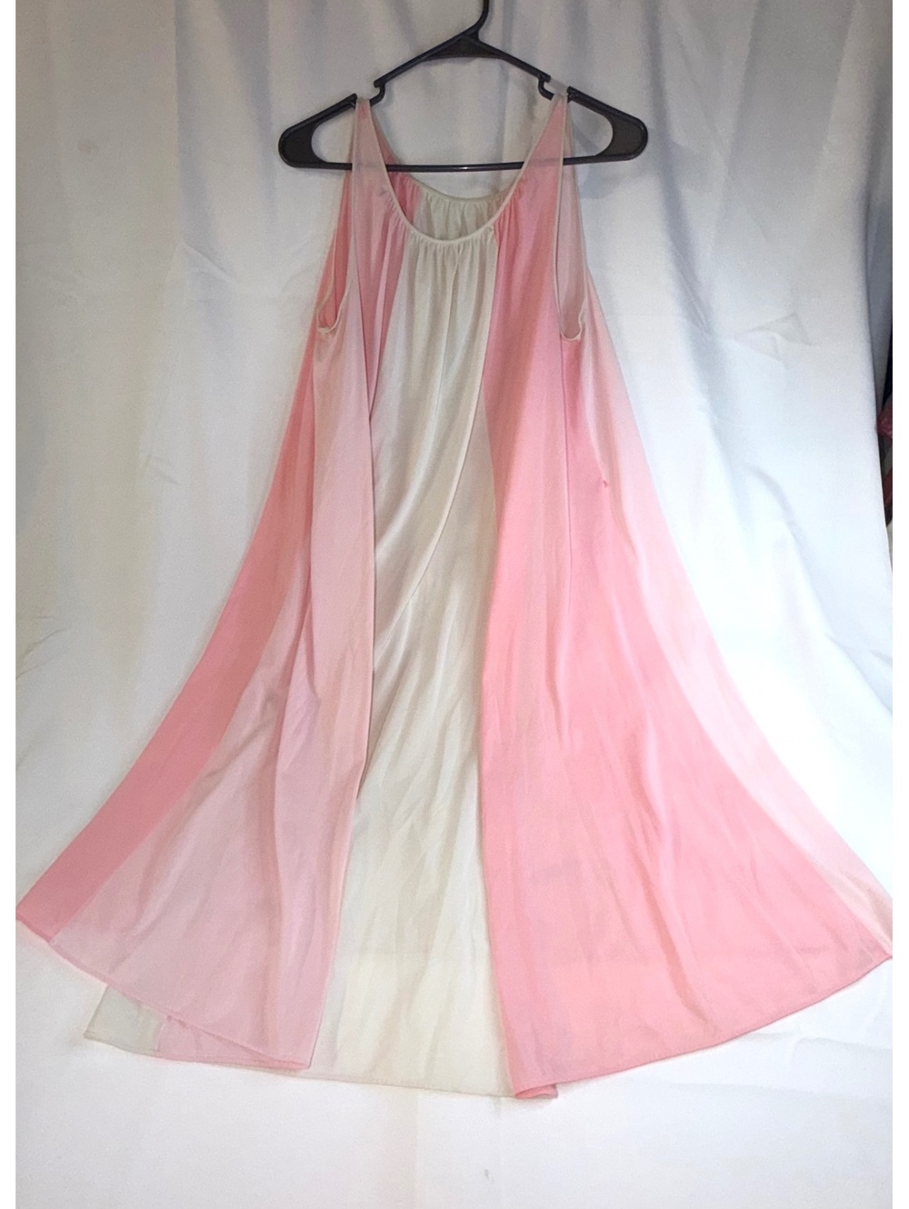 Vintage Vanity Fair Pink and Cream Nightgown Slip Dress